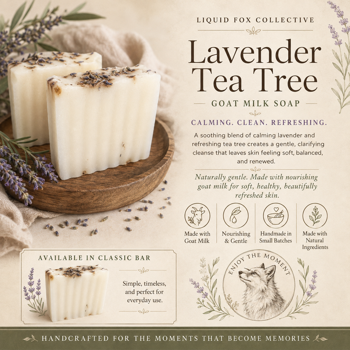 Lavender Tea Tree Goat Milk Soap