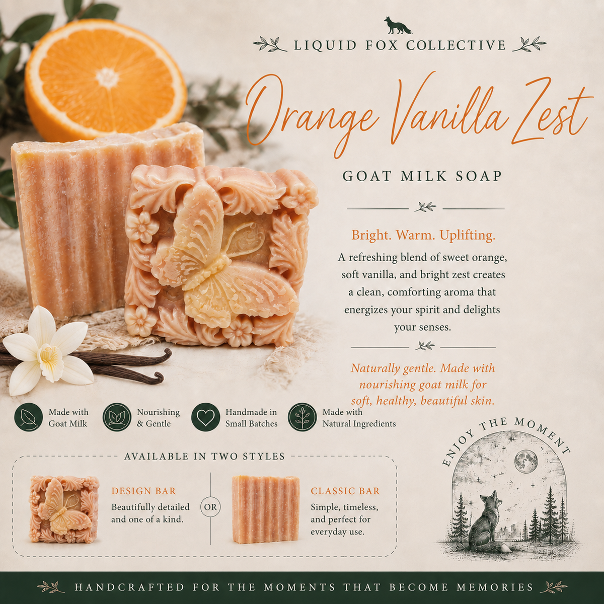 Orange Vanilla Zest Goat Milk Soap
